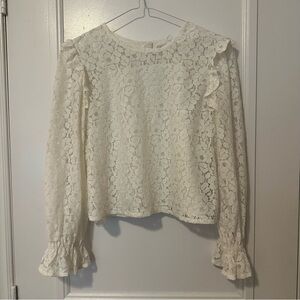 Kids Ruffle Lace Top